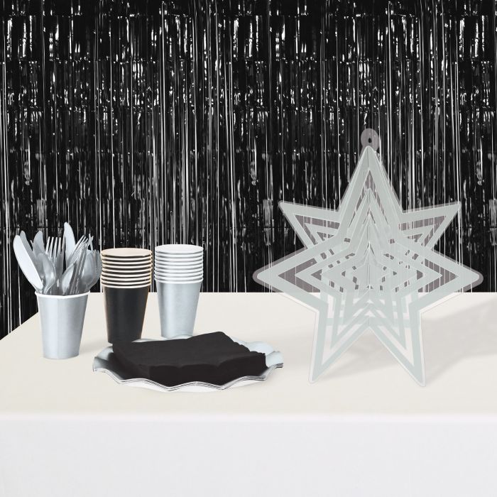 Silver 3-D Plastic Star Centerpiece