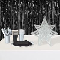 Silver 3-D Plastic Star Centerpiece