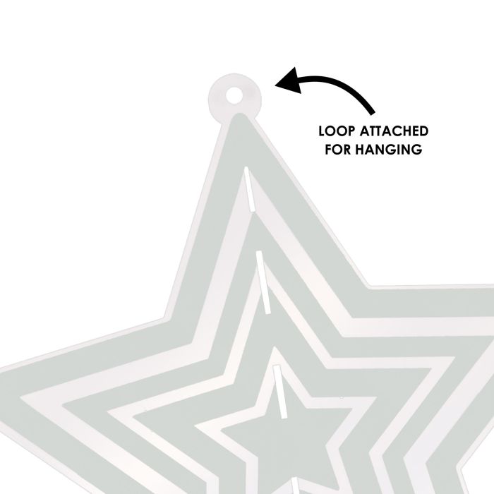 Silver 3-D Plastic Star Centerpiece