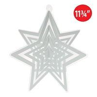 Silver 3-D Plastic Star Centerpiece