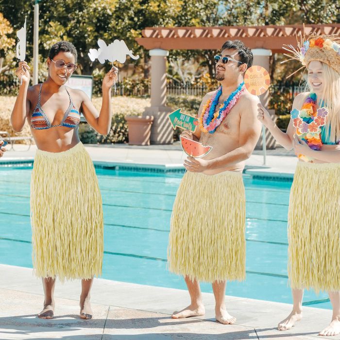 Natural Colored Extra Large Hula Skirt