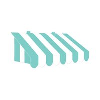 3-D Teal & White Awning Wall Decoration (1 per package)