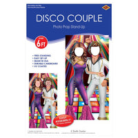 Disco Couple Photo Prop Stand-Up