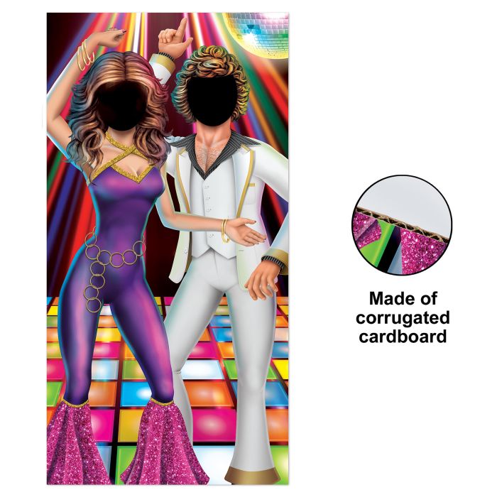 Disco Couple Photo Prop Stand-Up