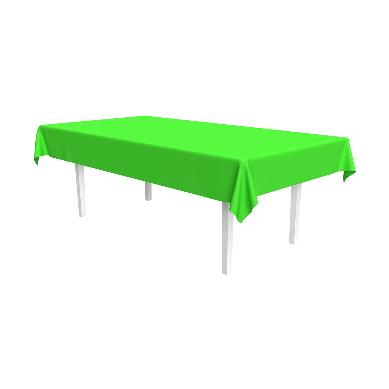 Neon Lime Plastic Rectangular Tablecover (1 per package)