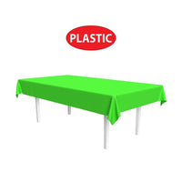 Neon Lime Plastic Rectangular Tablecover