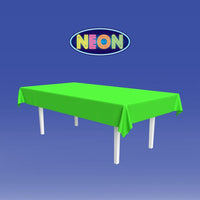 Neon Lime Plastic Rectangular Tablecover