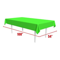 Neon Lime Plastic Rectangular Tablecover