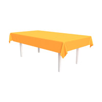 Neon Orange Plastic Rectangular Tablecover (1 per package)