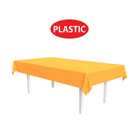 Neon Orange Plastic Rectangular Tablecover