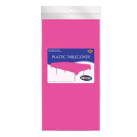 Neon Pink Plastic Rectangular Tablecover