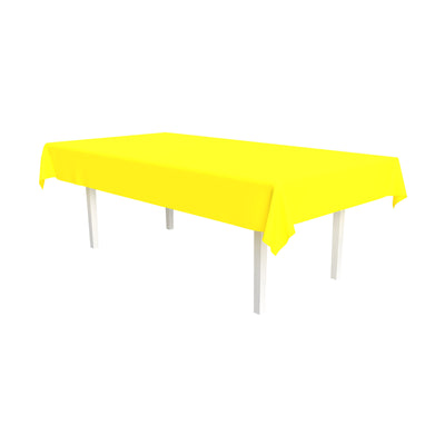 Yellow Plastic Rectangular Tablecover (1 per package)