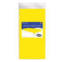 Yellow Plastic Rectangular Tablecover