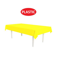 Yellow Plastic Rectangular Tablecover