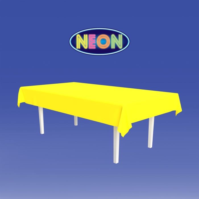 Yellow Plastic Rectangular Tablecover