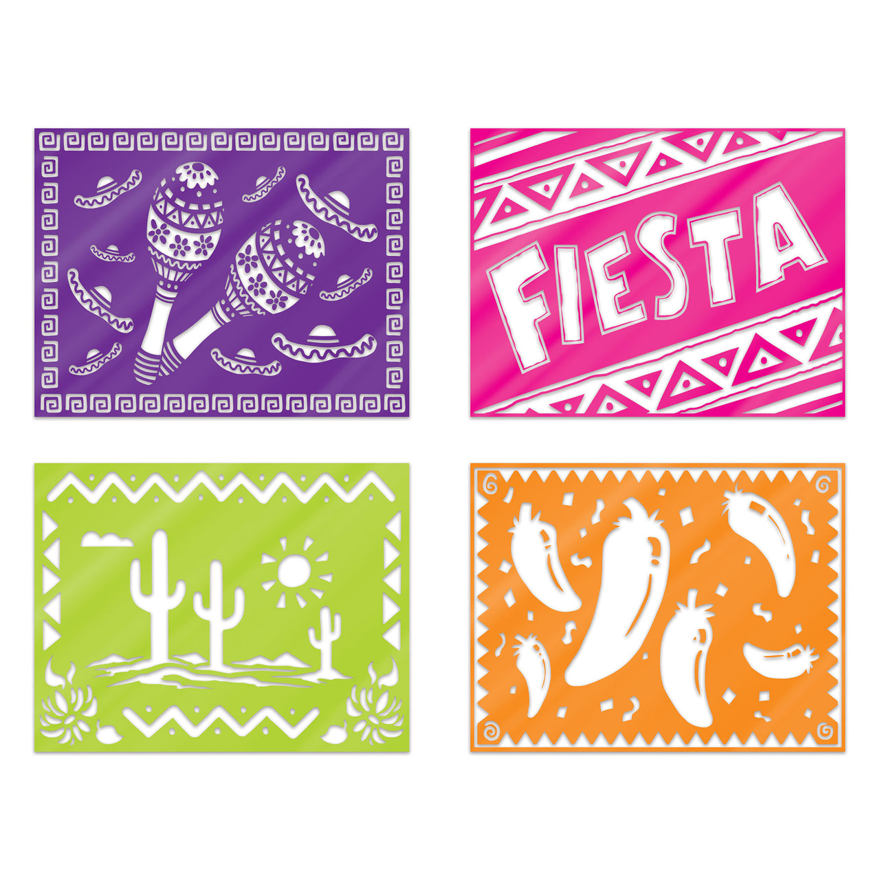 Plastic Fiesta Picado Style Placemats (4 per package)