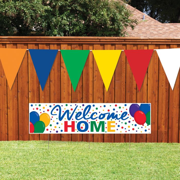Multi-Color Oversized Pennant Banner