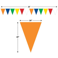 Multi-Color Oversized Pennant Banner