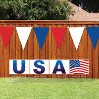 Red, White & Blue Oversized Pennant Banner