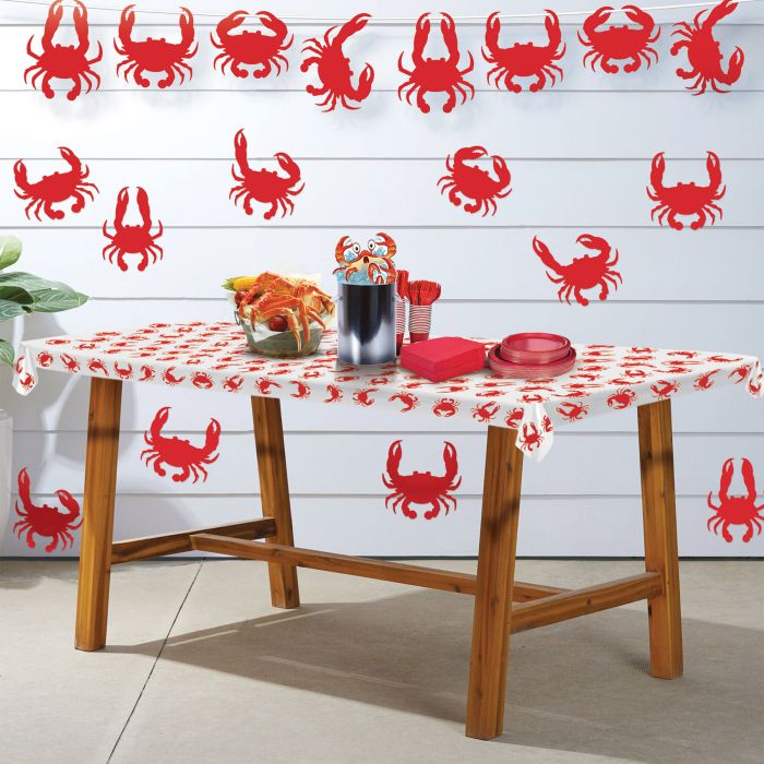 Beistle Plastic Crab – 8 Zoll Große, Rote Plastik-Krabbe Für Party-Deko