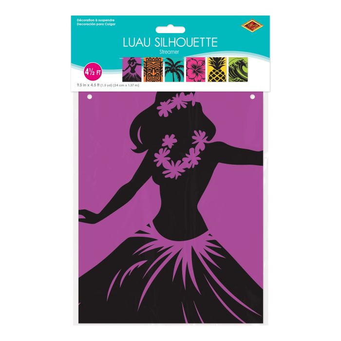 Luau Silhouette Streamer