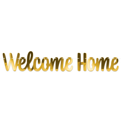 Foil Welcome Home Streamer (1 per package)