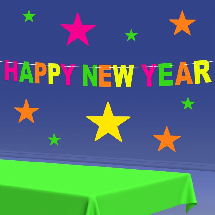 Neon Star Cutout Decorations