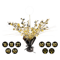 Happy Birthday Gleam 'N Spray Centerpiece (1 per package)