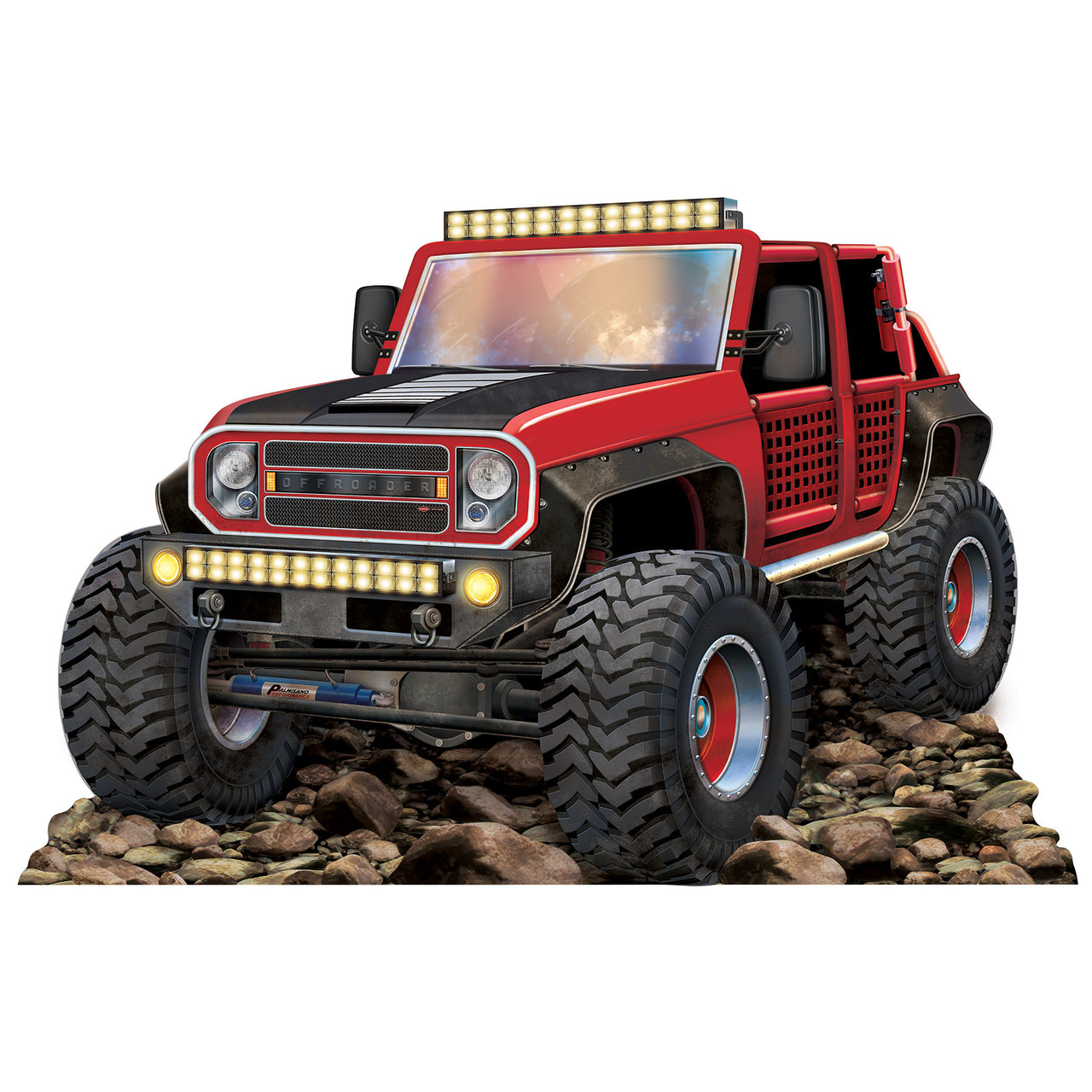 Red Off-Road Truck Stand-Up (1 per package)