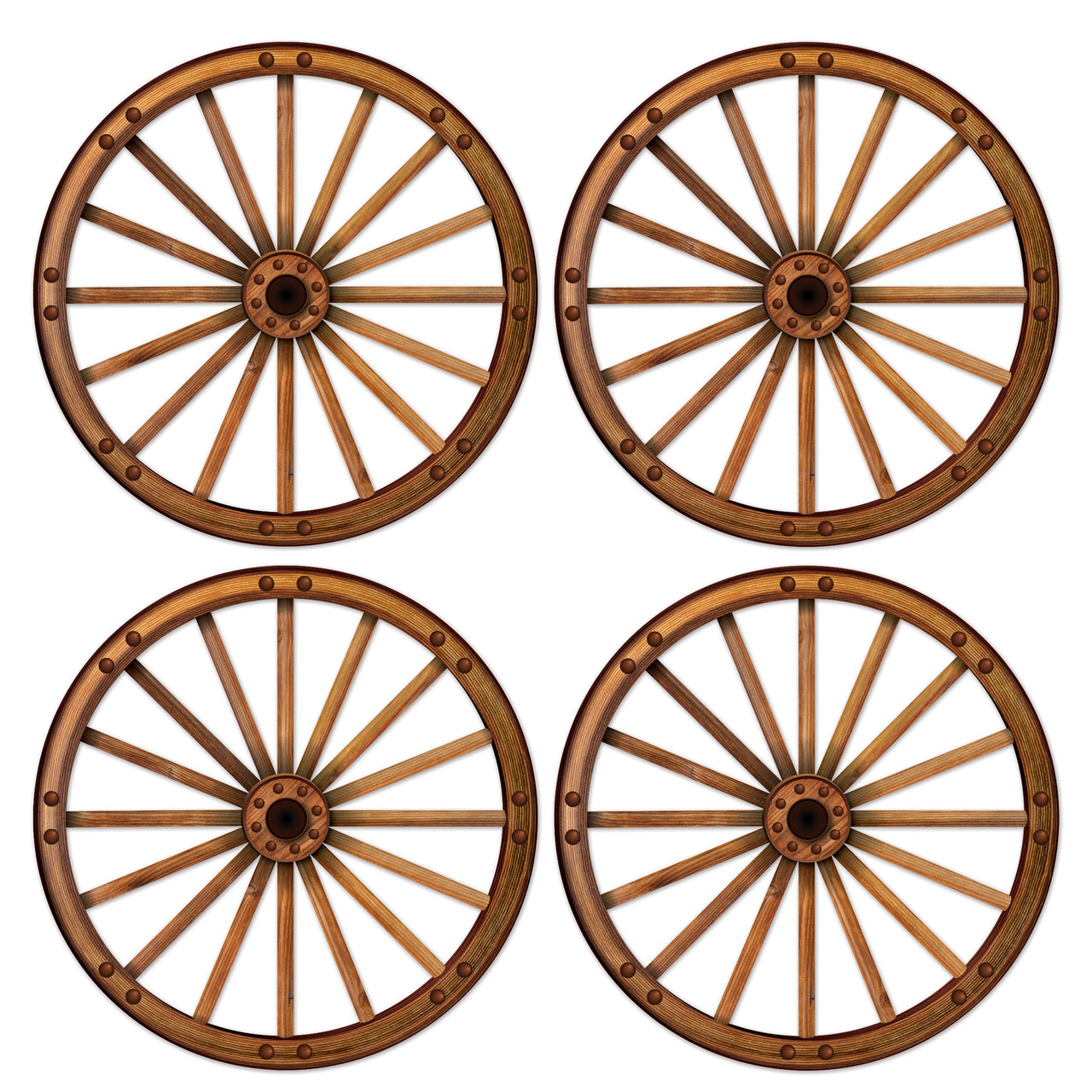 Wagon Wheel Cutout Decorations (4 per package)