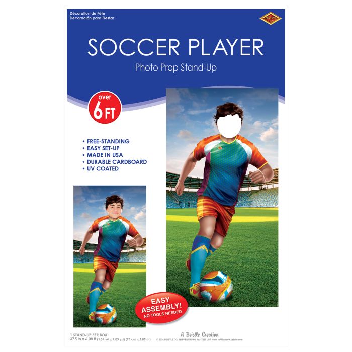 Soccer Player Photo Prop Stand-Up