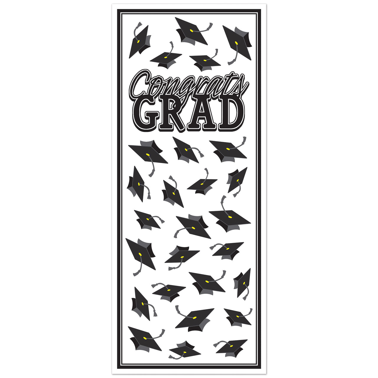 Black Congrats Grad Door Cover (1 per package)