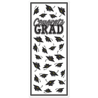 Black Congrats Grad Door Cover (1 per package)