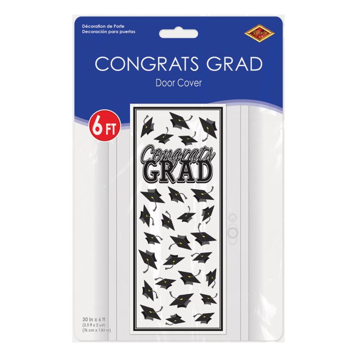 Black Congrats Grad Door Cover