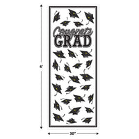 Black Congrats Grad Door Cover