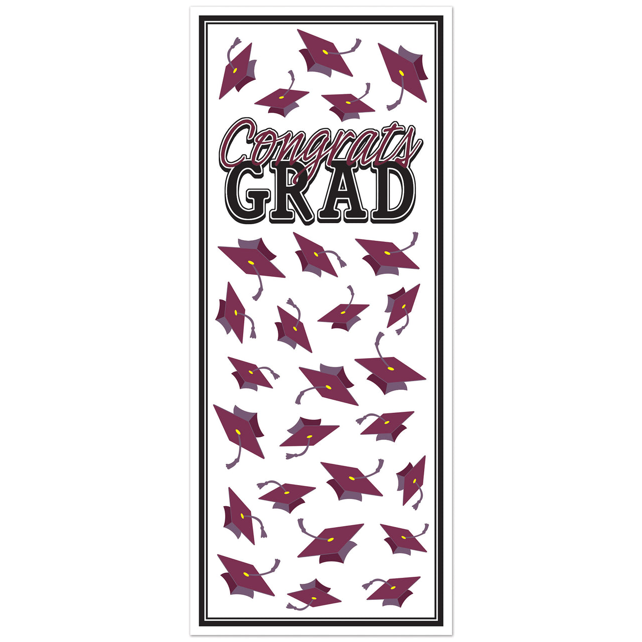 Burgundy Congrats Grad Door Cover (1 per package)