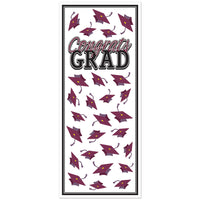 Burgundy Congrats Grad Door Cover (1 per package)