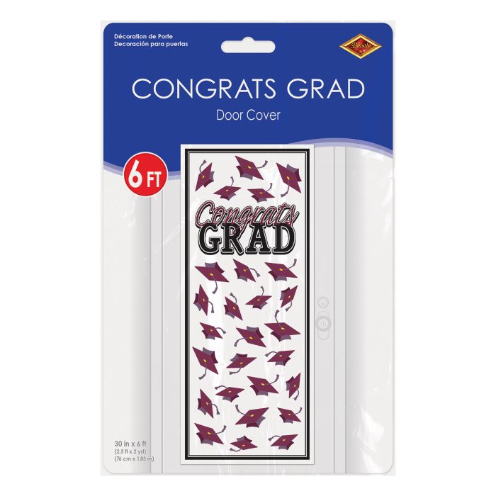 Burgundy Congrats Grad Door Cover