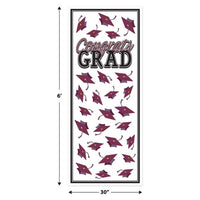 Burgundy Congrats Grad Door Cover