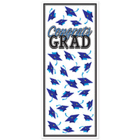 Blue Congrats Grad Door Cover (1 per package)