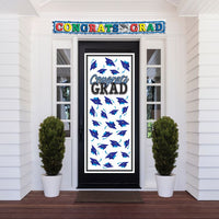 Blue Congrats Grad Door Cover