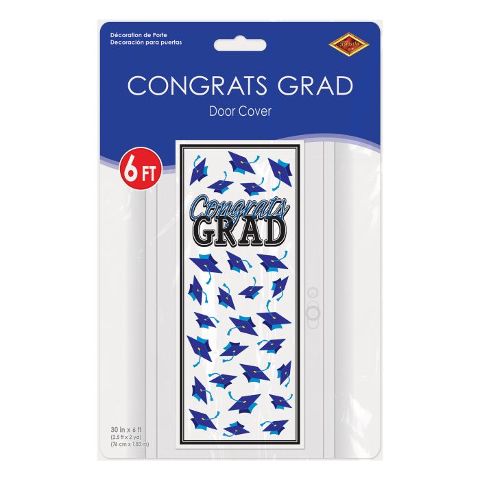Blue Congrats Grad Door Cover