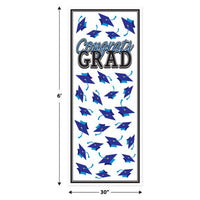 Blue Congrats Grad Door Cover