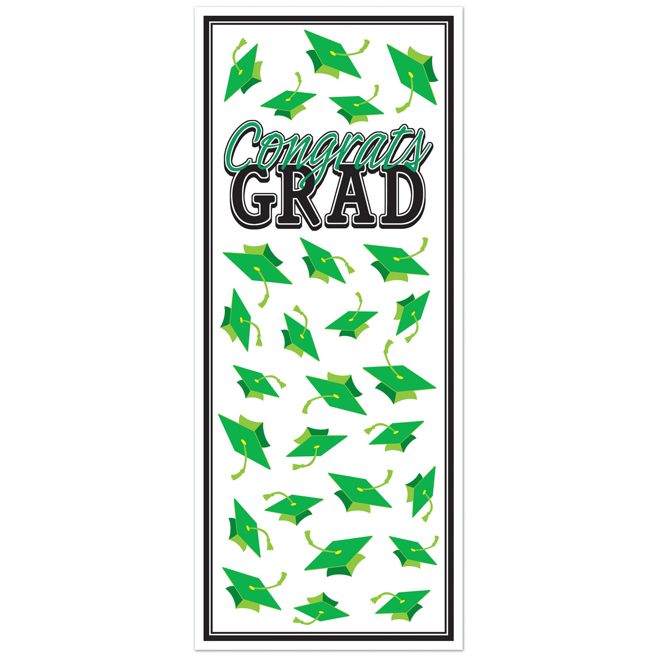 Green Congrats Grad Door Cover (1 per package)