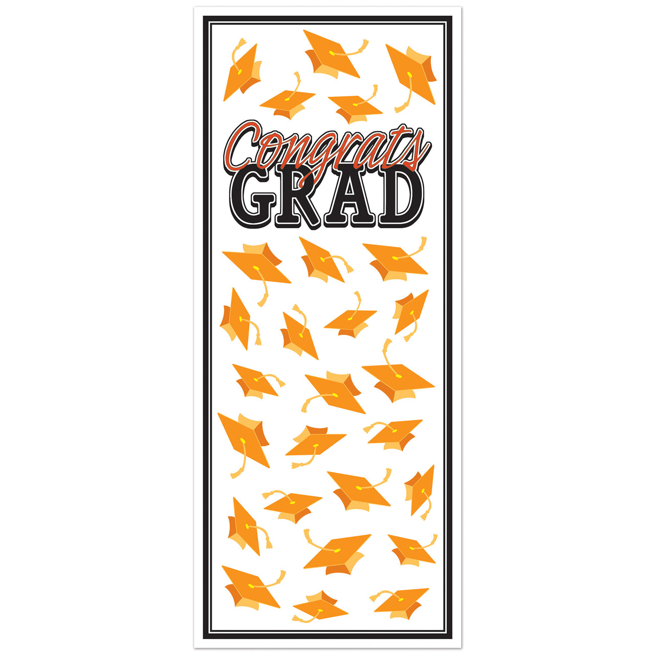 Orange Congrats Grad Door Cover (1 per package)