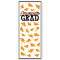 Orange Congrats Grad Door Cover (1 per package)