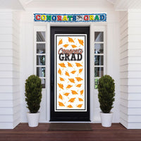 Orange Congrats Grad Door Cover