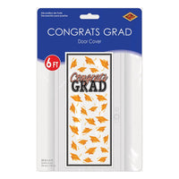 Orange Congrats Grad Door Cover