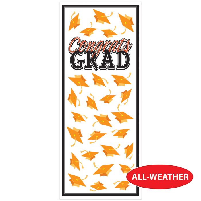 Orange Congrats Grad Door Cover