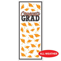 Orange Congrats Grad Door Cover